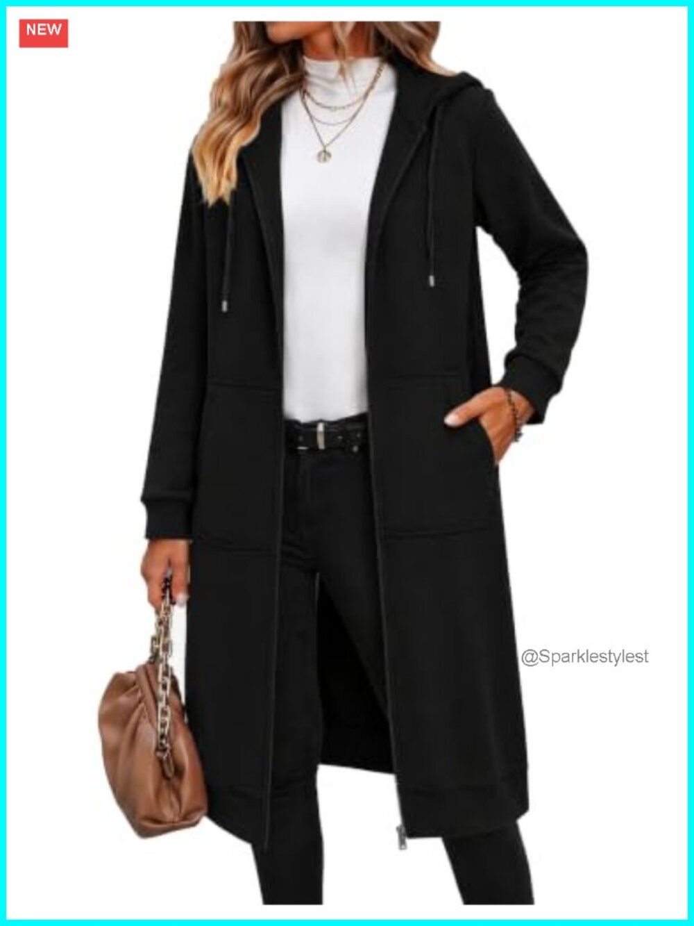 Women's Zip Up Hoodie Oversized Fleece Long Tunic Sweatshirt Casual Long Sleeve